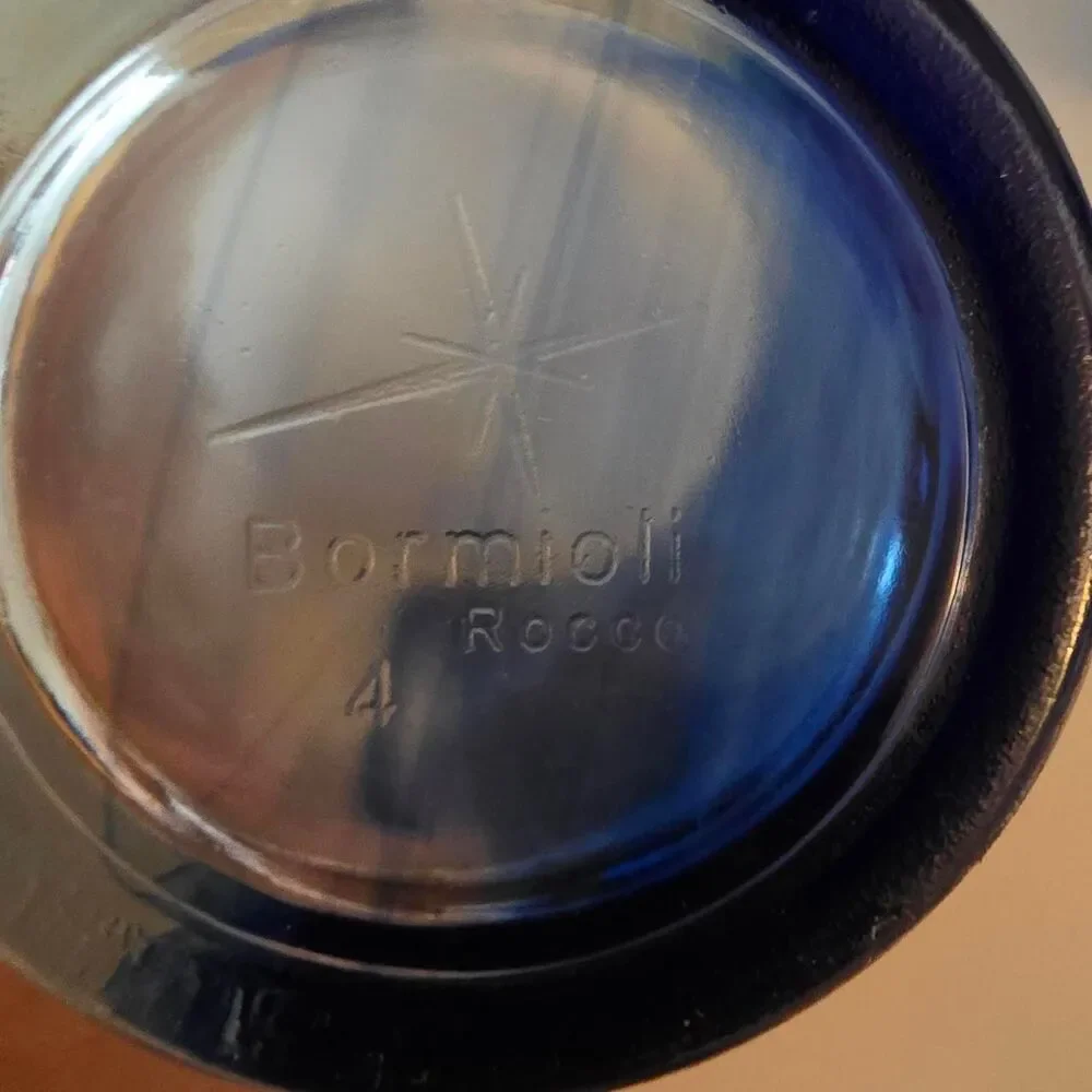 Bormrioli-rocco Murano Cobalt Blue Swirl Glass Italian